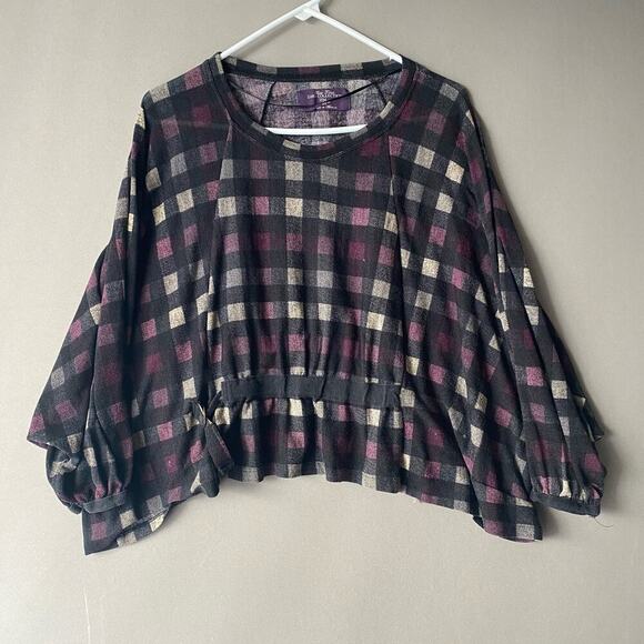 Zara Tops - Zara Collection sz M purple plaid oversided top